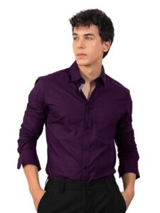 men purple shirt